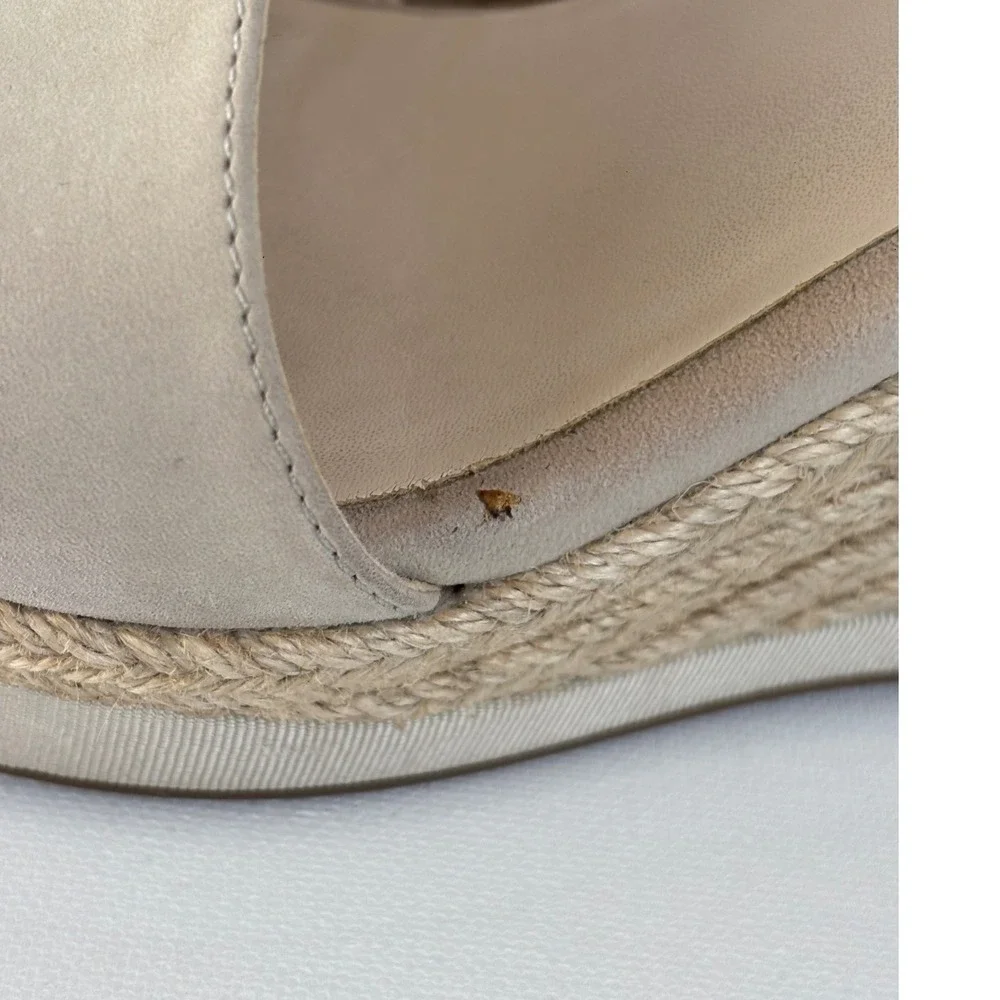 Cole Haan Beige Espadrille Wedge Sandals